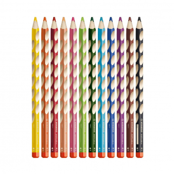 Набор цветных карандашей с точилкой для правшей Stabilo EasyColor, 12 шт.