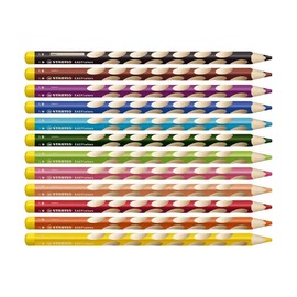 Набор цветных карандашей с точилкой для левшей Stabilo EasyColor, 12 шт.
