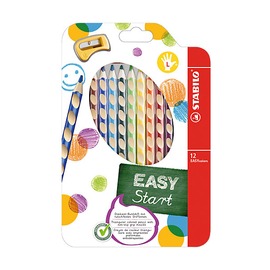 Набор цветных карандашей с точилкой для левшей Stabilo EasyColor, 12 шт.