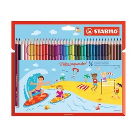 Набор акварельных карандашей Stabilo Aquacolor, 36 шт.
