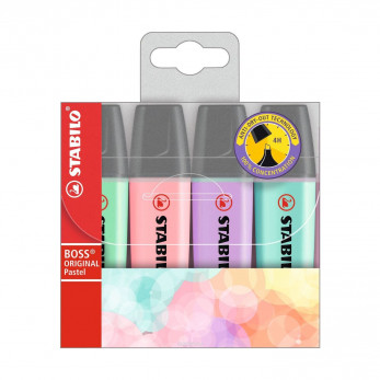 Набор текстовыделителей Stabilo Boss Mini Pastel, 4 шт.