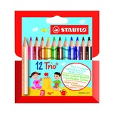 Набор укороченных цветных карандашей Stabilo Trio, 12 шт.