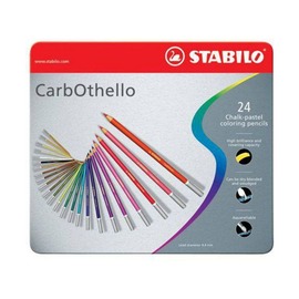 Цветная пастель Stabilo Carbotello, 24 цвета, металлический футляр