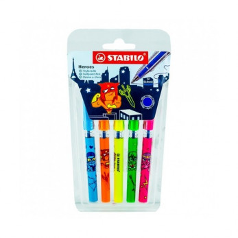 Набор шариковых ручек Stabilo 828 Mini Heroes, 5 шт.